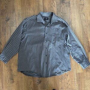 Alfani Men's Gray and Checkered Shirt